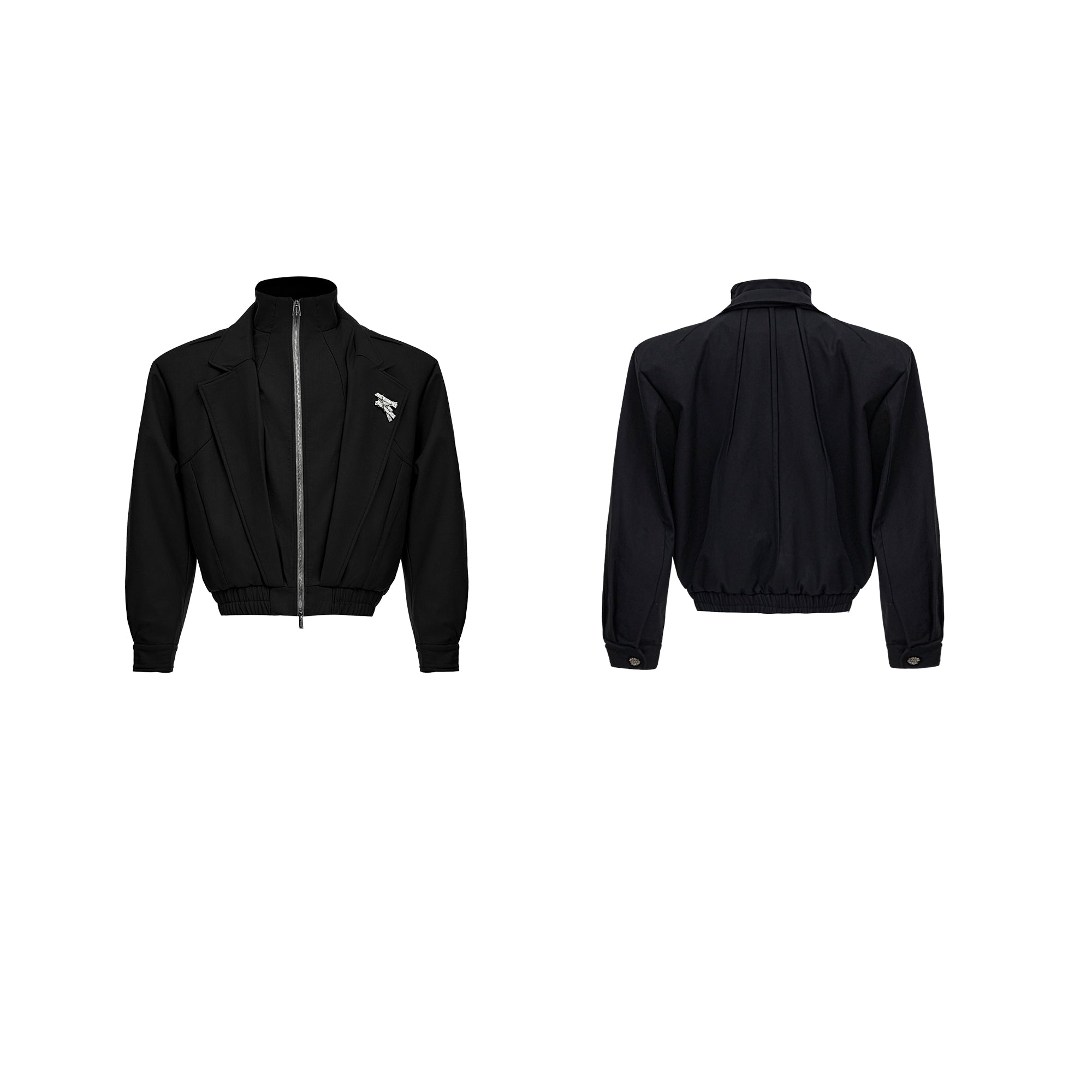 【24s Oct.】Double Collar Patchwork Jacket-IYAMIUIO