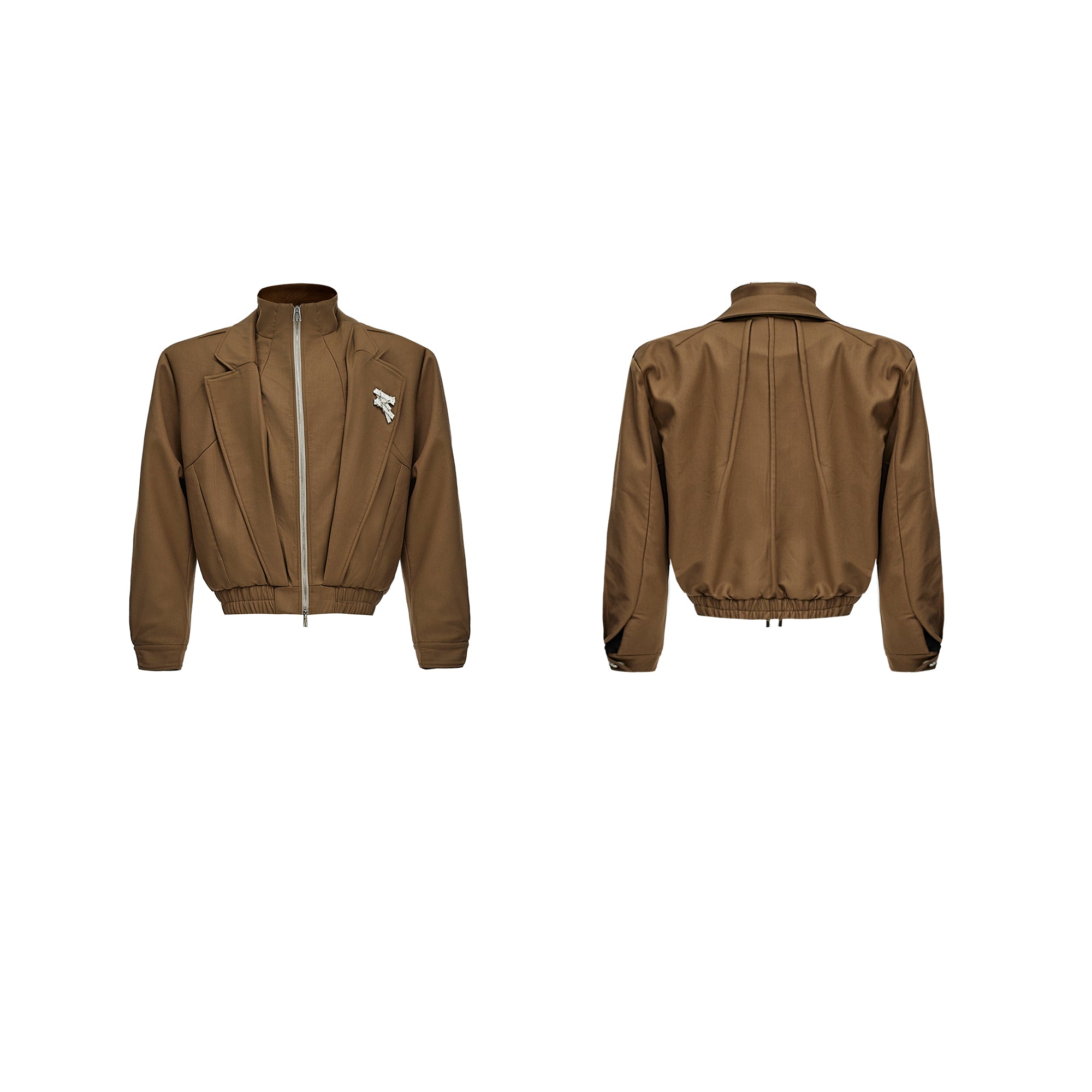 【24s Oct.】Double Collar Patchwork Jacket-IYAMIUIO