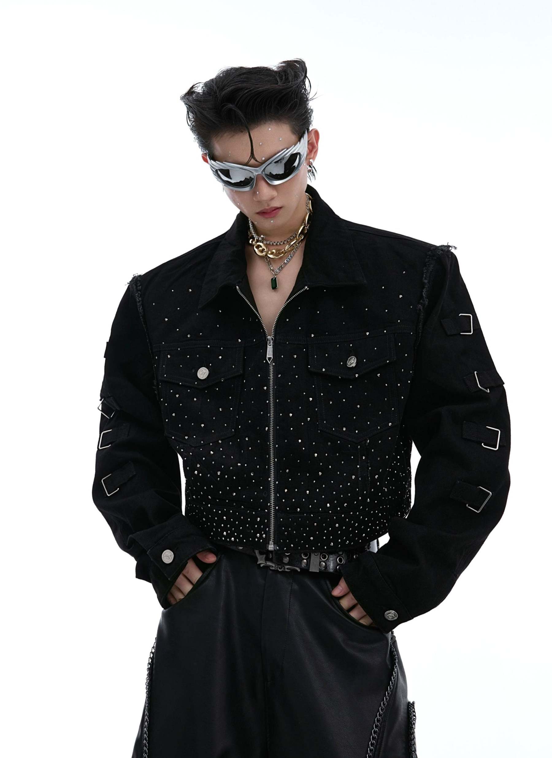 【24s Aug.】Flash Diamond Gradient Pioneer Gorgeous Short Jacket-IYAMIUIO