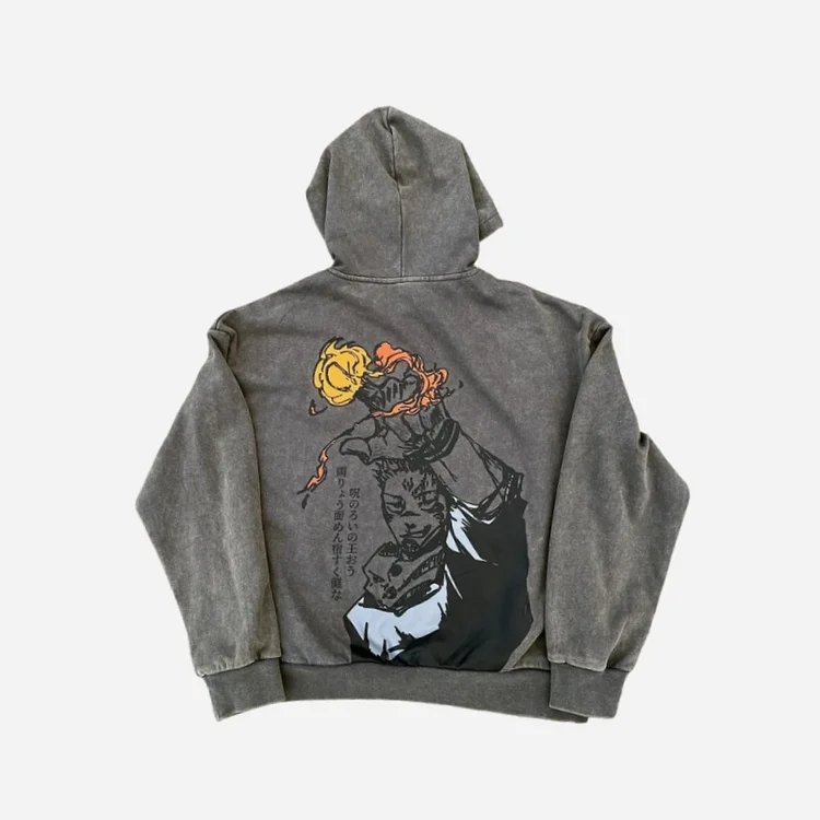 Vintage Washed Hoodie- JJK-IYAMIUIO