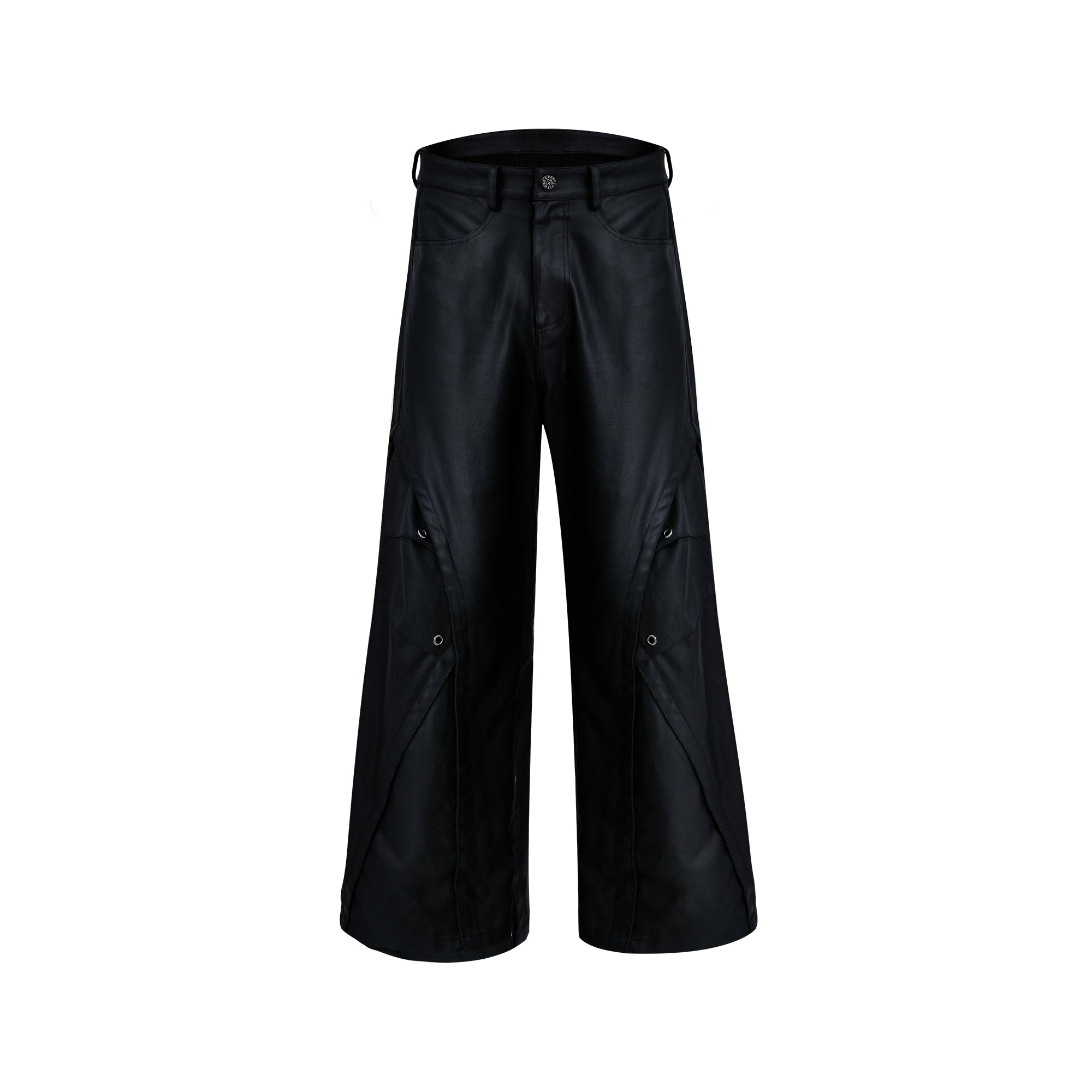 【24s Sep.】Hooded Leather Jacket with Metal Button Detail-IYAMIUIO