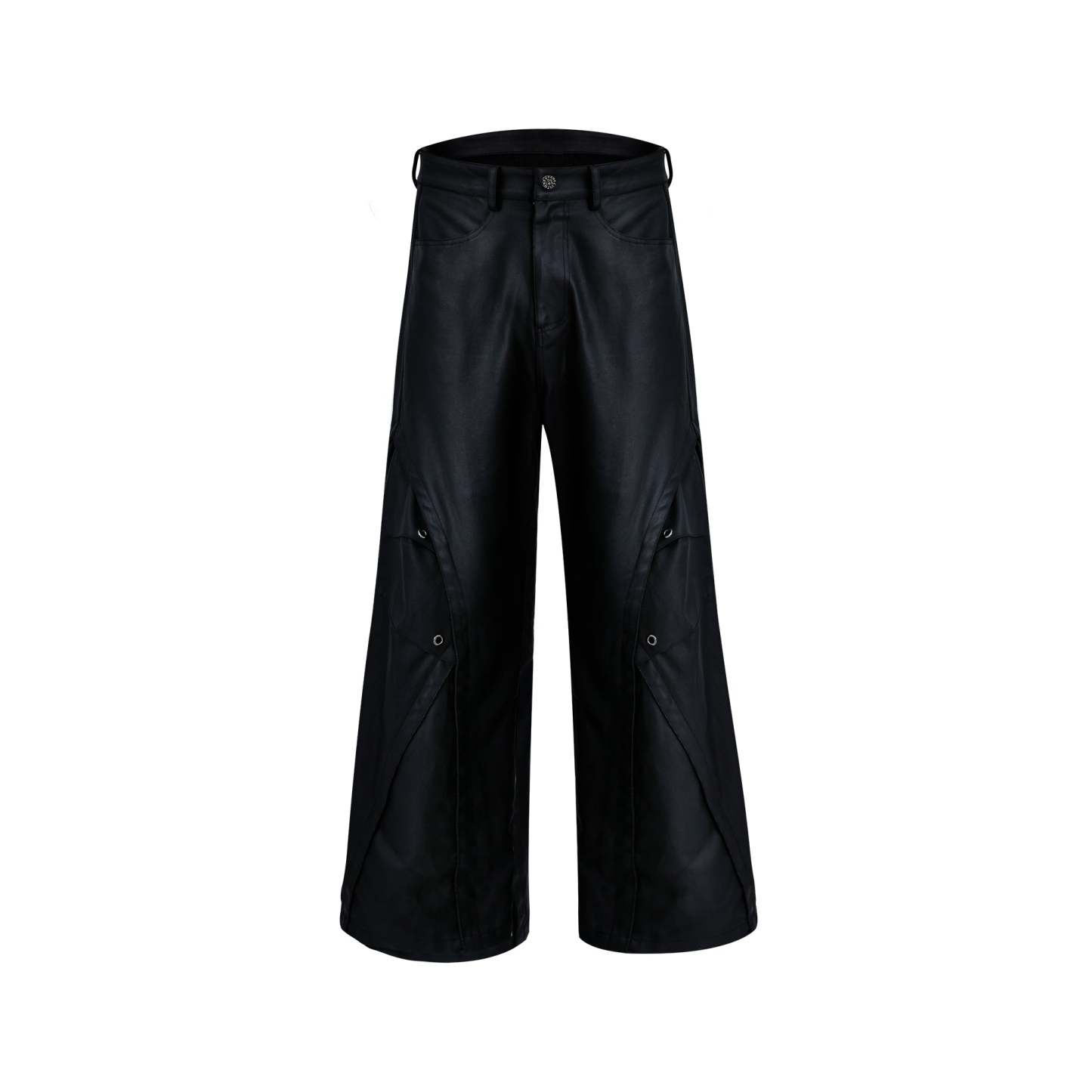 【24s Sep.】Hooded Leather Jacket with Metal Button Detail-IYAMIUIO