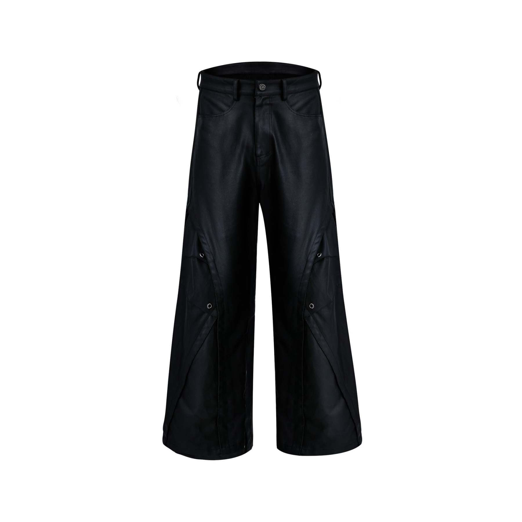 【24s Sep.】Hooded Leather Jacket with Metal Button Detail-IYAMIUIO