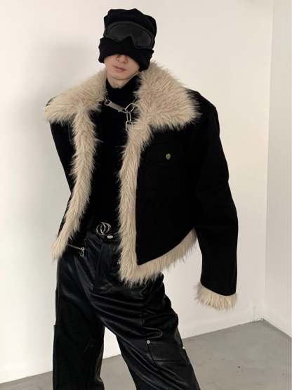 【23s December.】Retro Fur Collar Design Jacket-IYAMIUIO