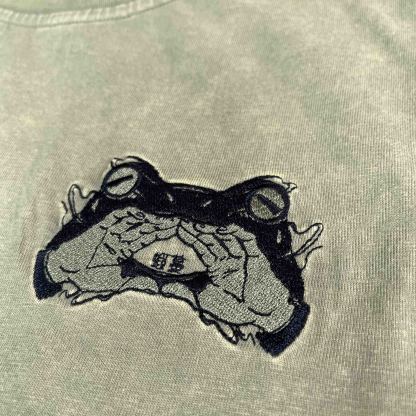 Toad Embroidery T-shirt-IYAMIUIO