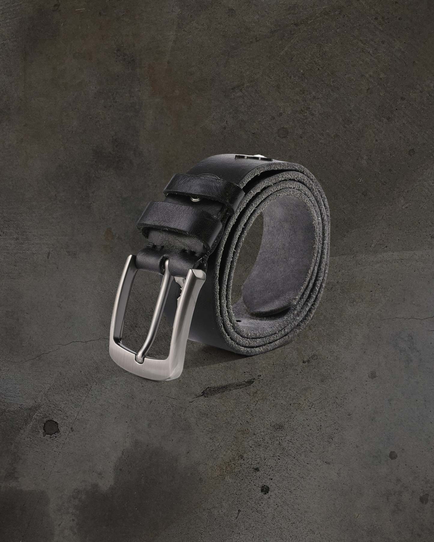 DITCH BAT LEATHER BELT (NOIR)-IYAMIUIO