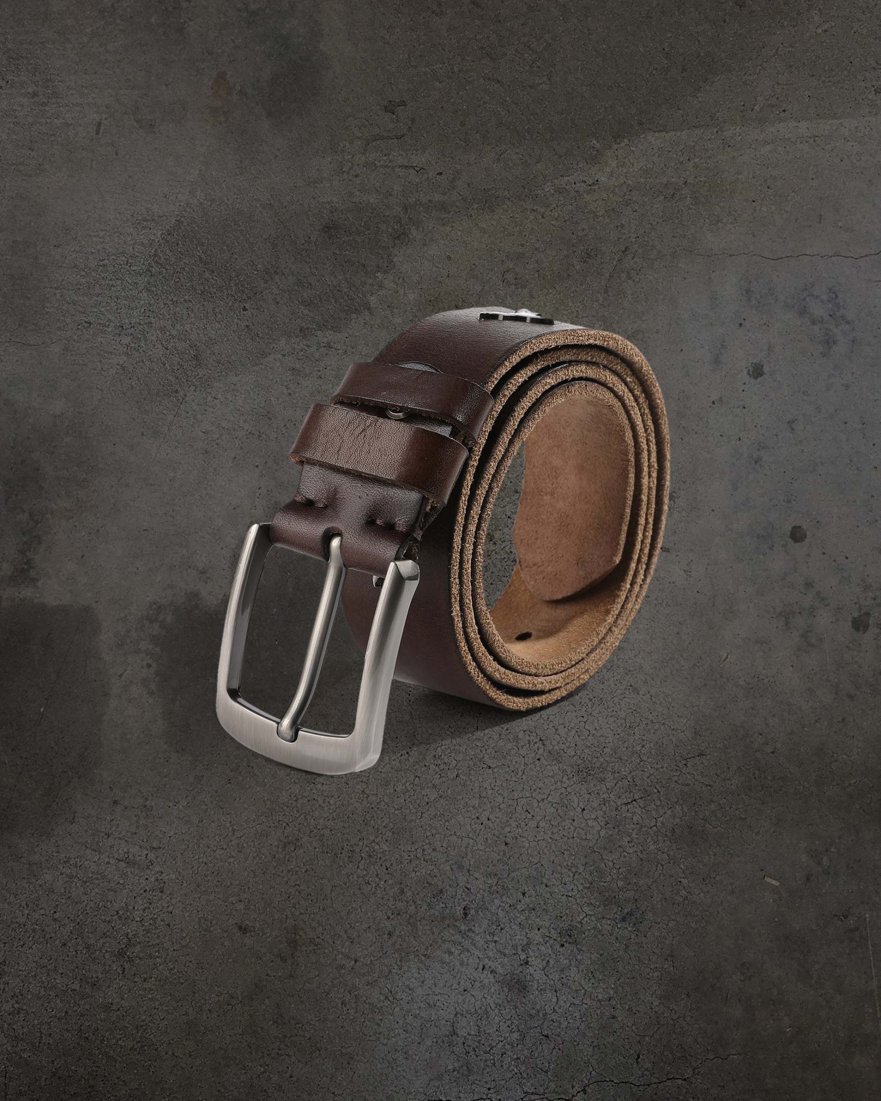 DITCH BAT LEATHER BELT (BROWN)-IYAMIUIO