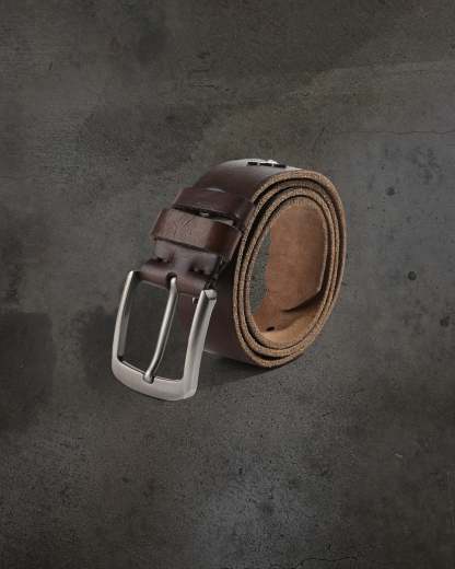 DITCH BAT LEATHER BELT (BROWN)-IYAMIUIO