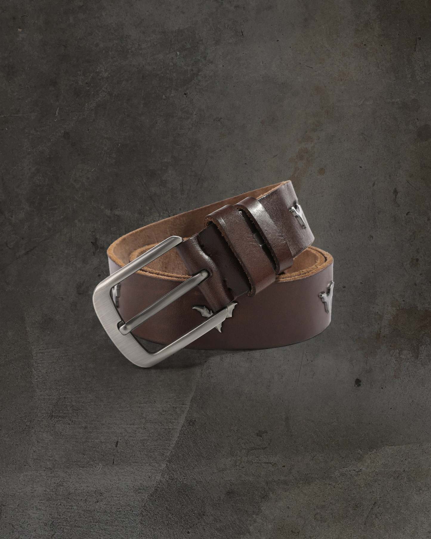 DITCH BAT LEATHER BELT (BROWN)-IYAMIUIO