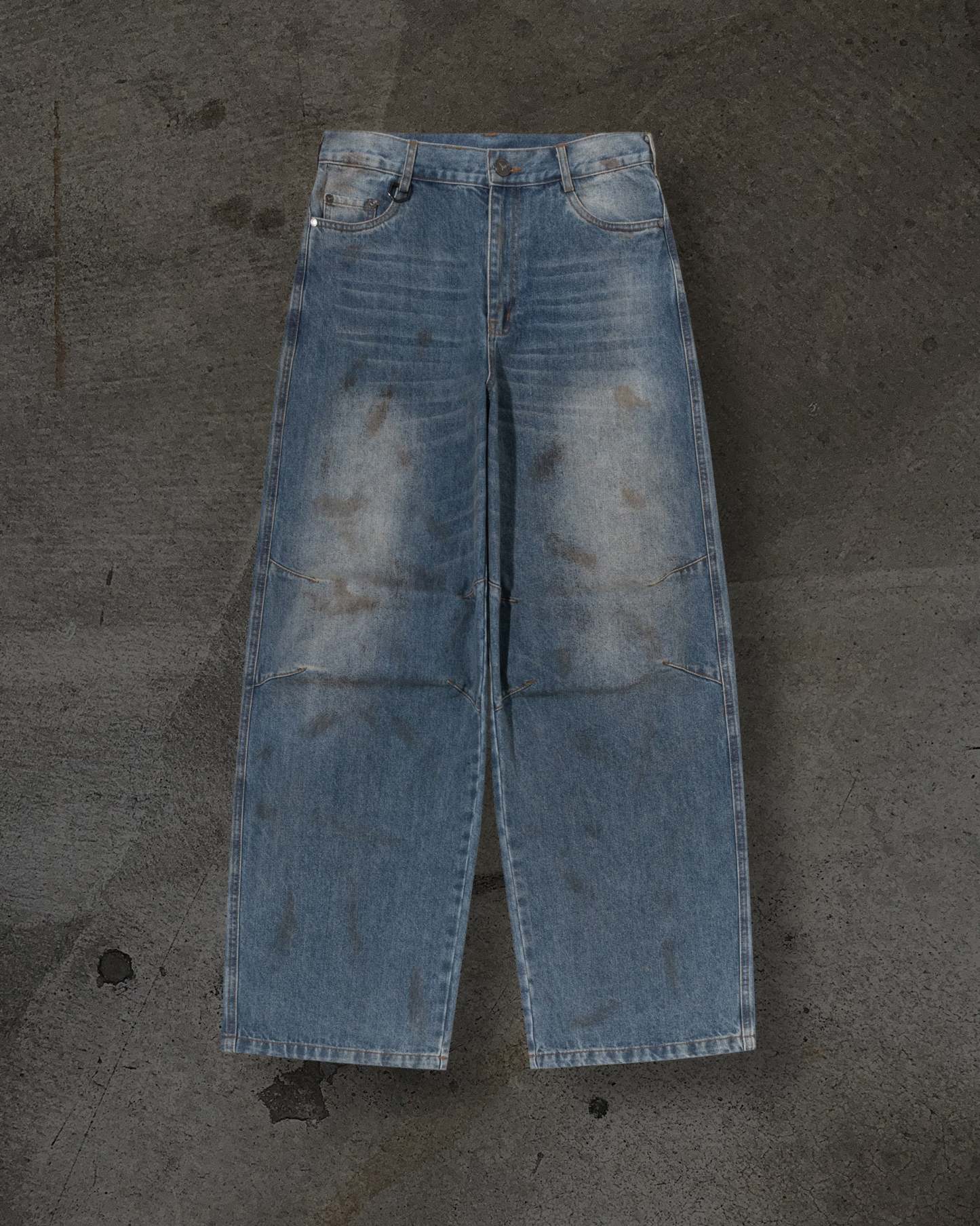 BAGGY DENIM (MUDDY)-IYAMIUIO