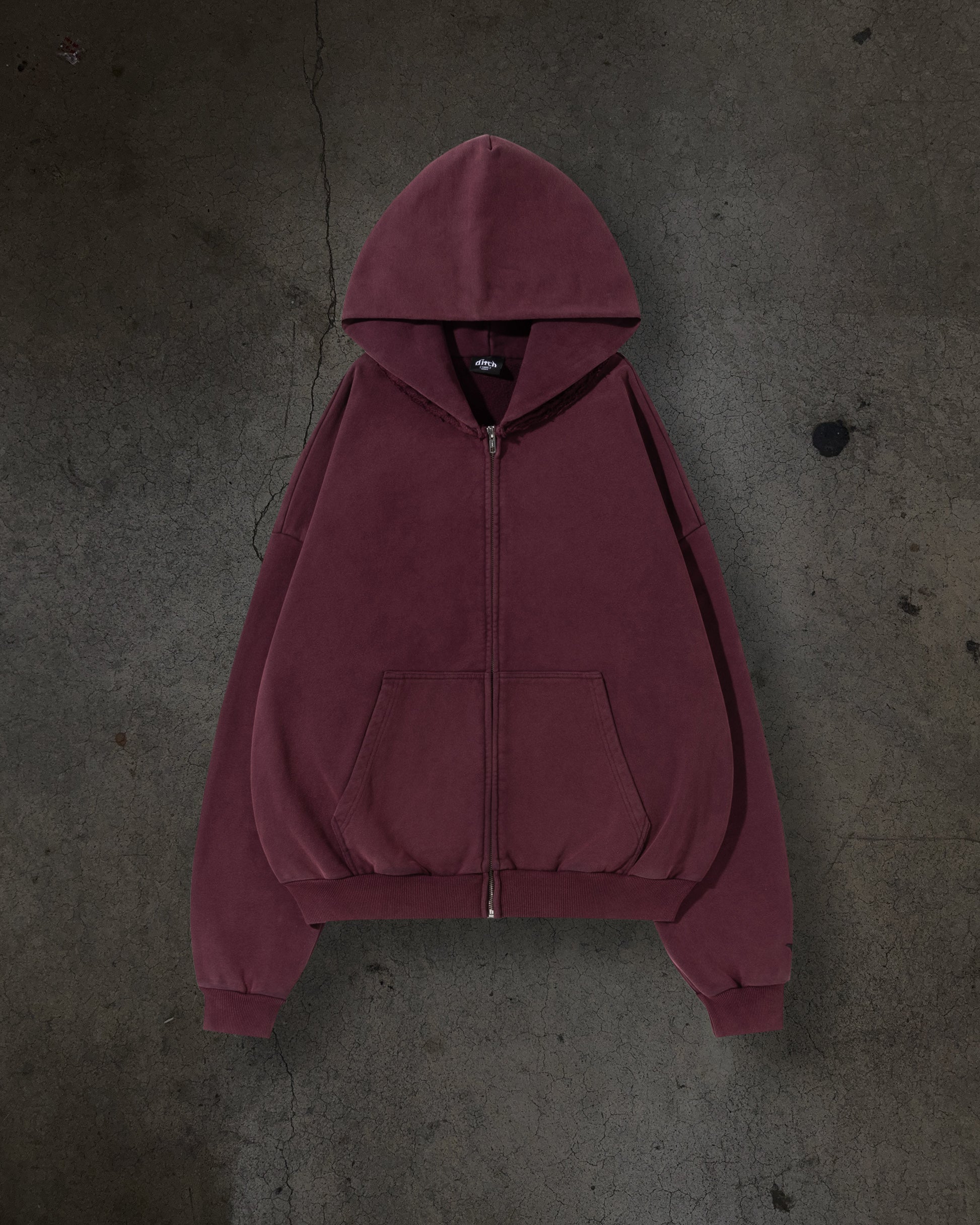 BLANK ZIPUP (CRIMSON)-IYAMIUIO