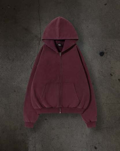 BLANK ZIPUP (CRIMSON)-IYAMIUIO