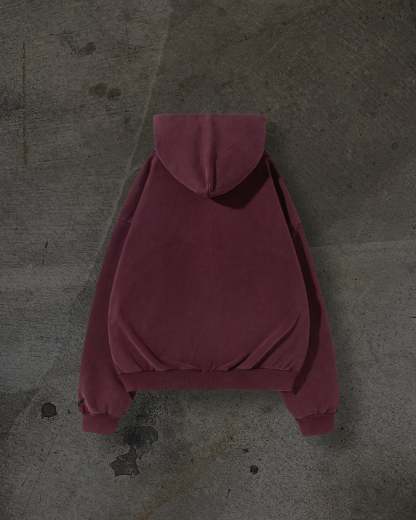 BLANK ZIPUP (CRIMSON)-IYAMIUIO