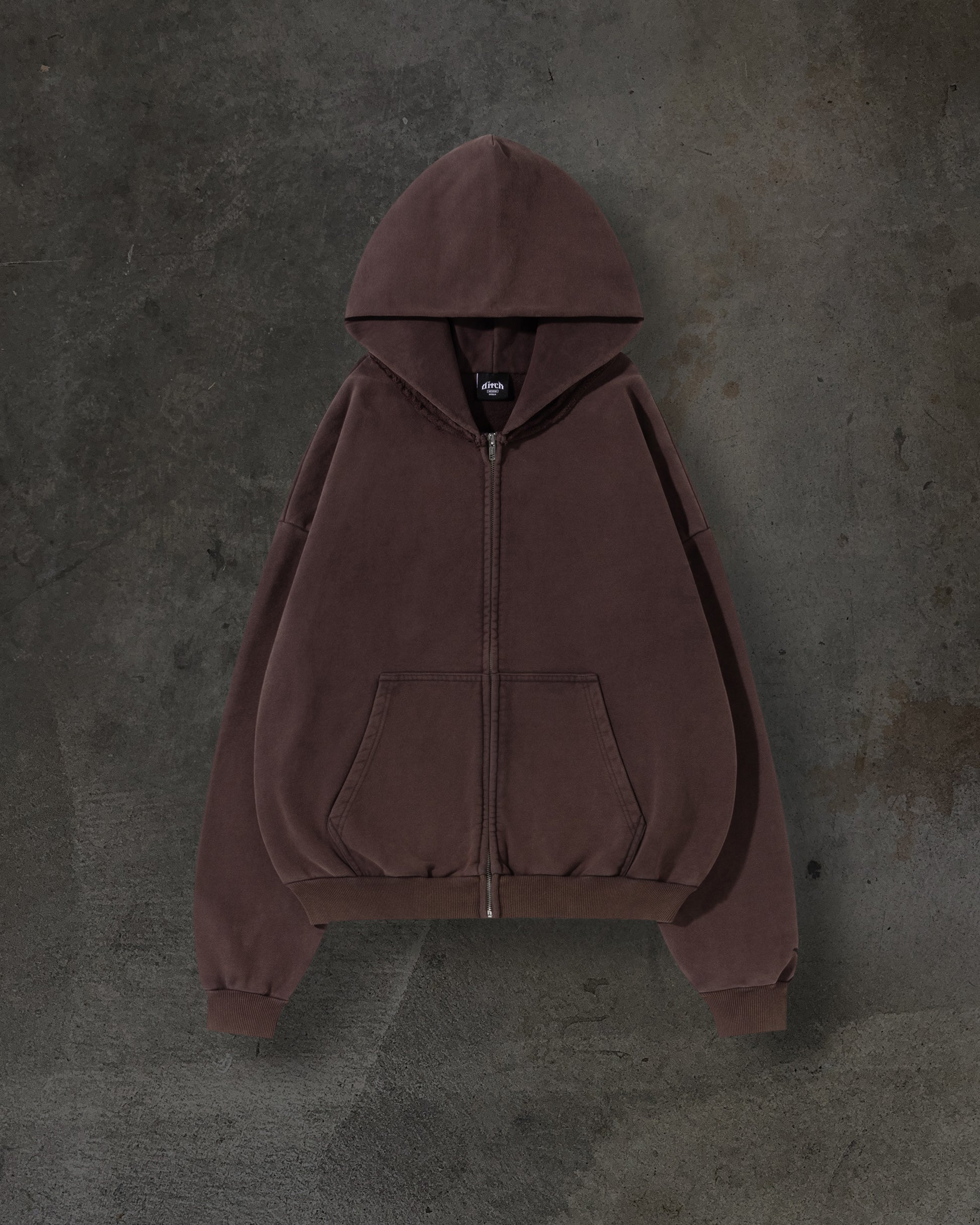 BLANK ZIPUP (MOCHA)-IYAMIUIO