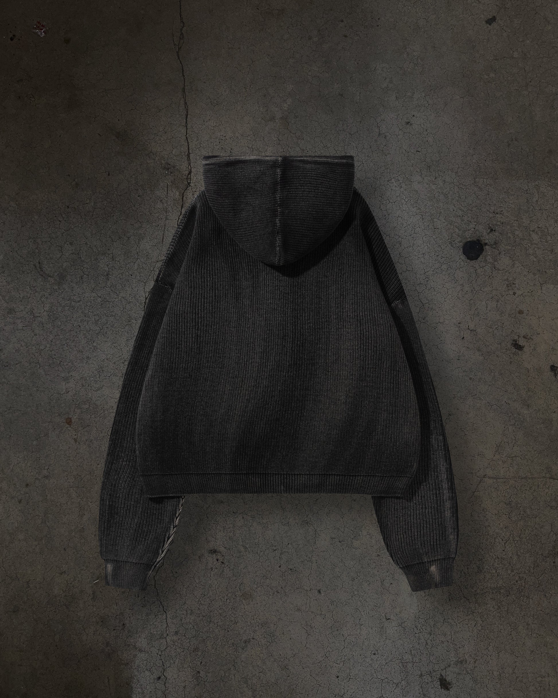 RIBBED KNIT PULLOVER (COAL)-IYAMIUIO