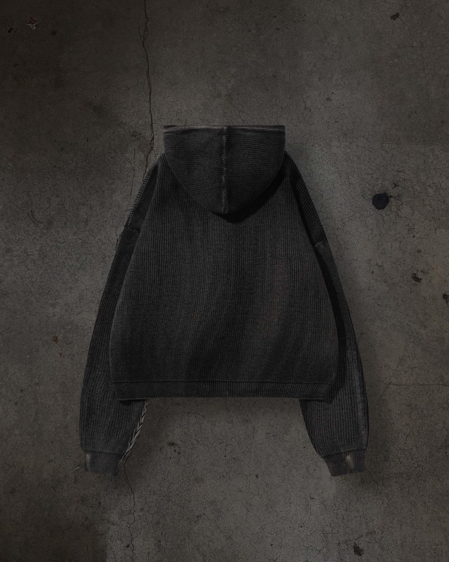 RIBBED KNIT PULLOVER (COAL)-IYAMIUIO