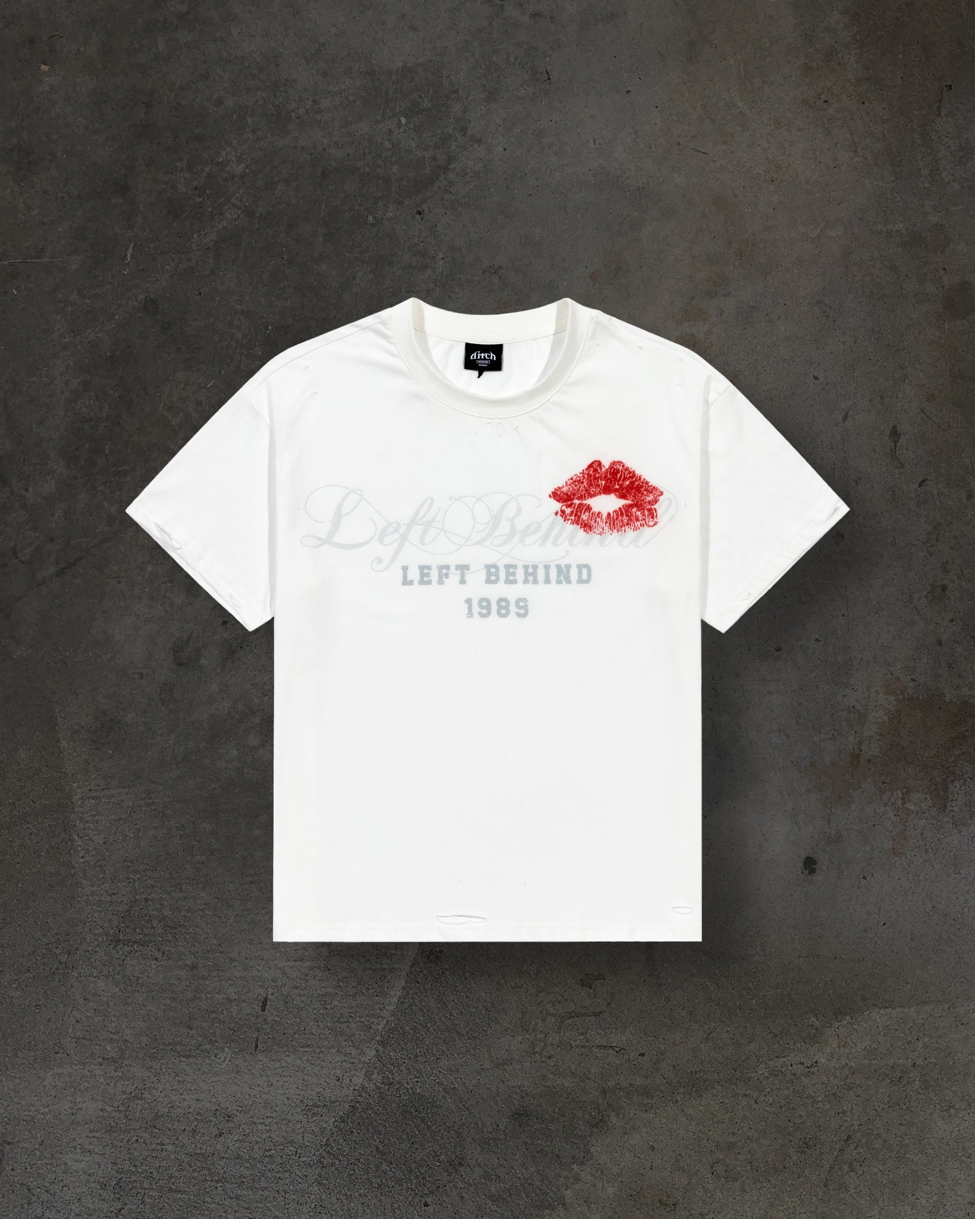 LOVELETTER DISTRESSED TEE (BONE)-IYAMIUIO