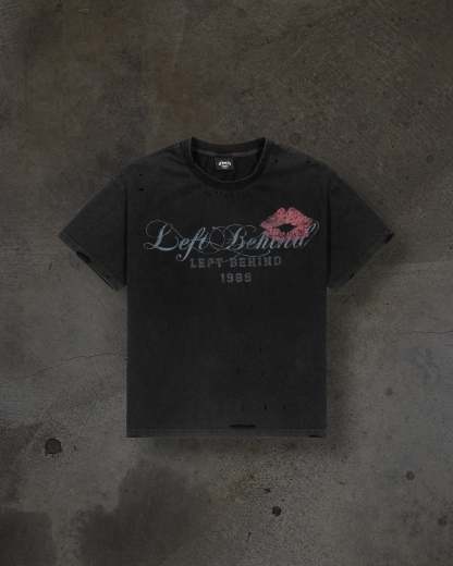 LOVELETTER DISTRESSED TEE (COAL)-IYAMIUIO