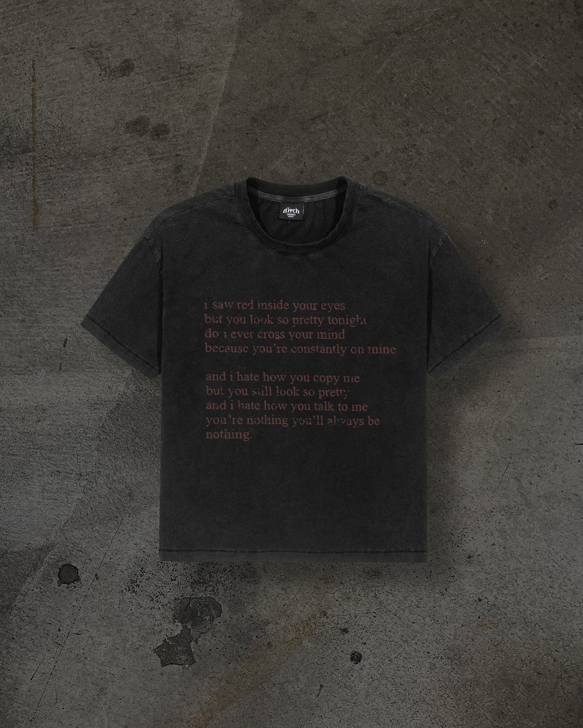 RED EYES TEE (COAL)-IYAMIUIO