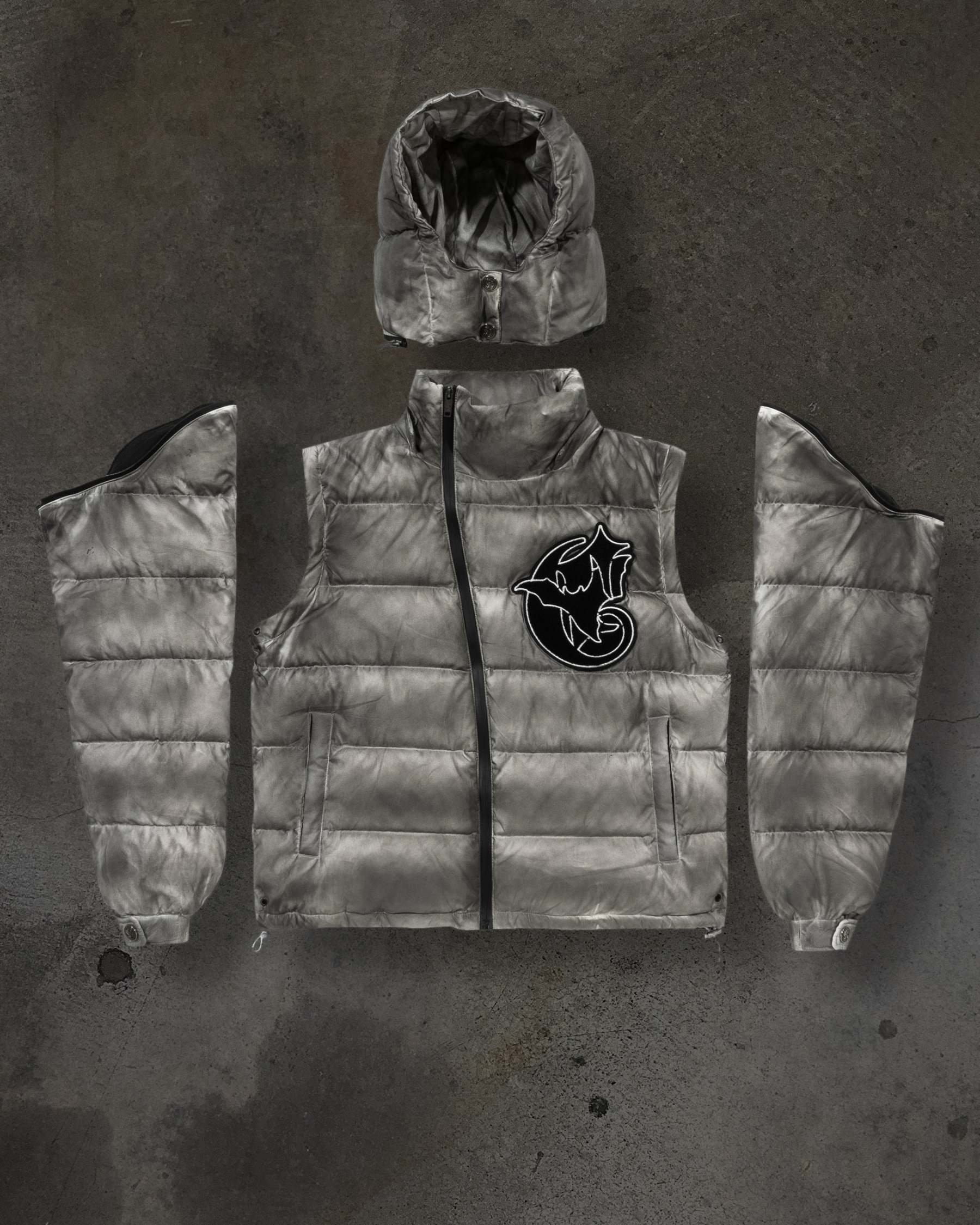 CORVIDITCH WASHED PUFFER (GREY)-IYAMIUIO