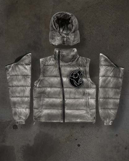 CORVIDITCH WASHED PUFFER (GREY)-IYAMIUIO