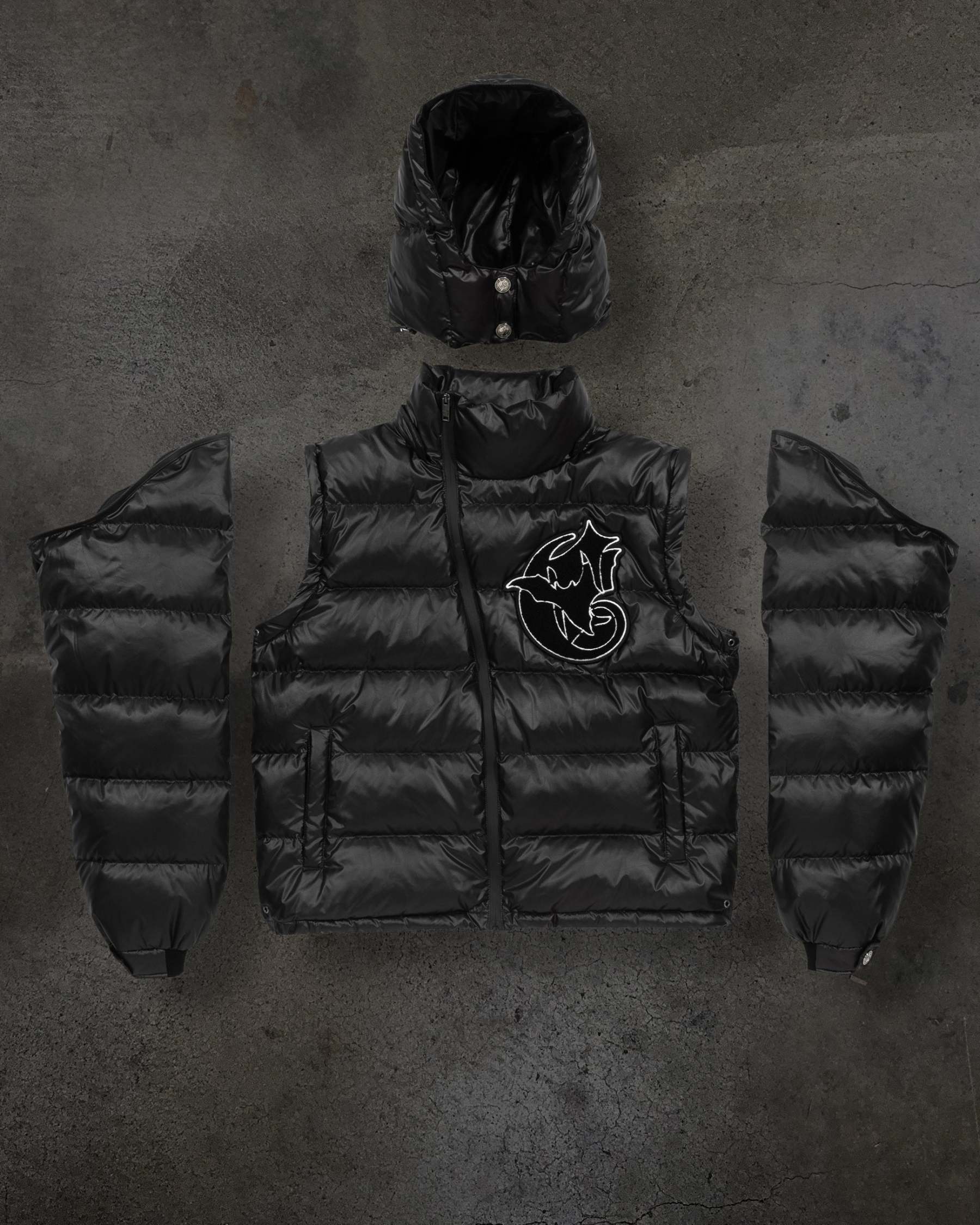 CORVIDITCH SHINY PUFFER (NOIR)-IYAMIUIO