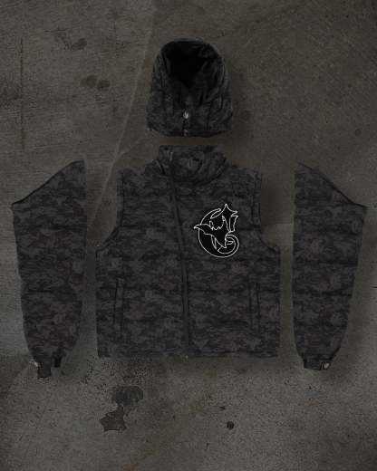 CORVIDITCH DIGI CAMO PUFFER (GREY)-IYAMIUIO