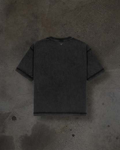 EMBROIDERED SCROLL TEE (COAL)-IYAMIUIO