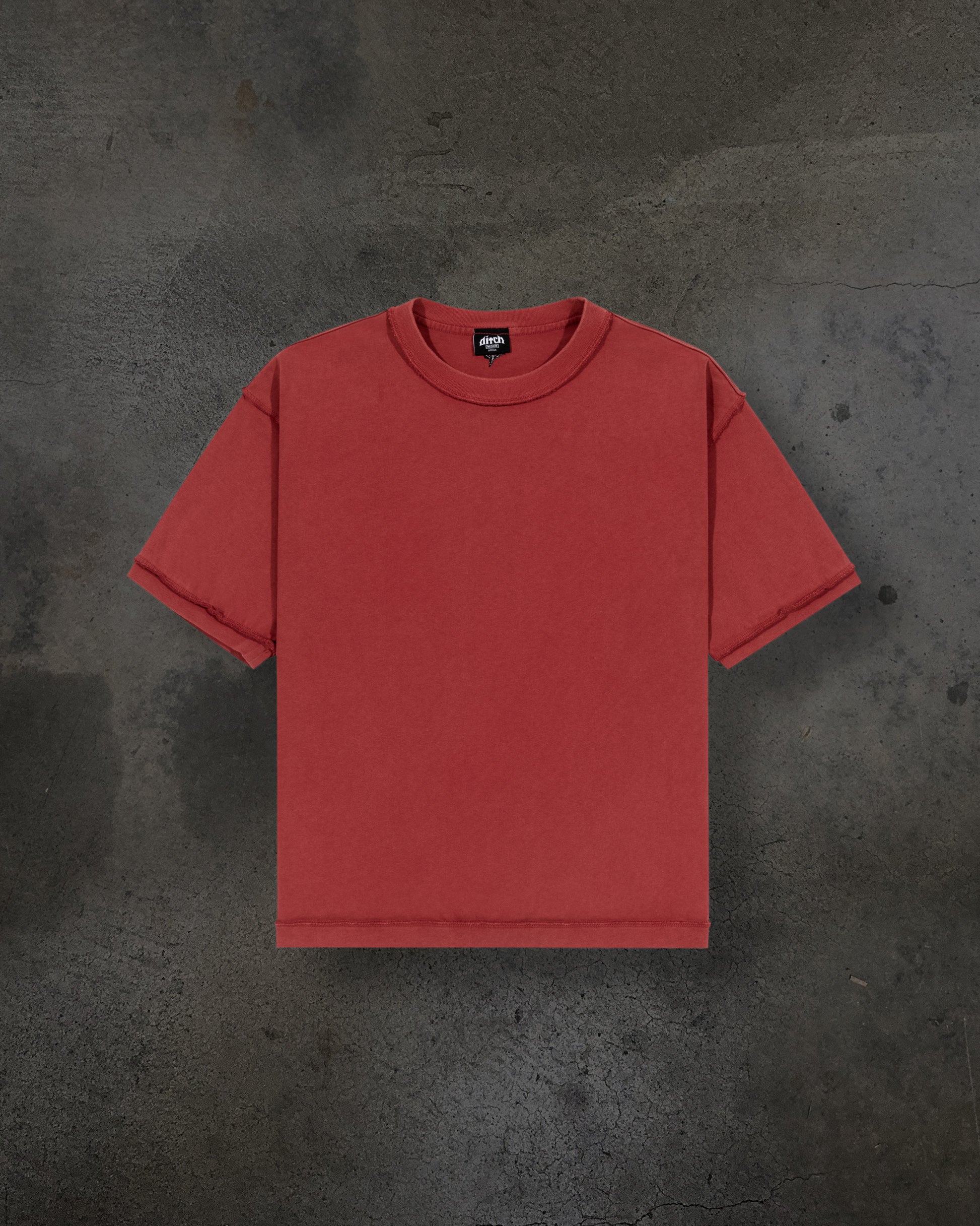 HEAVY BLANK TEE (CHERRY)-IYAMIUIO