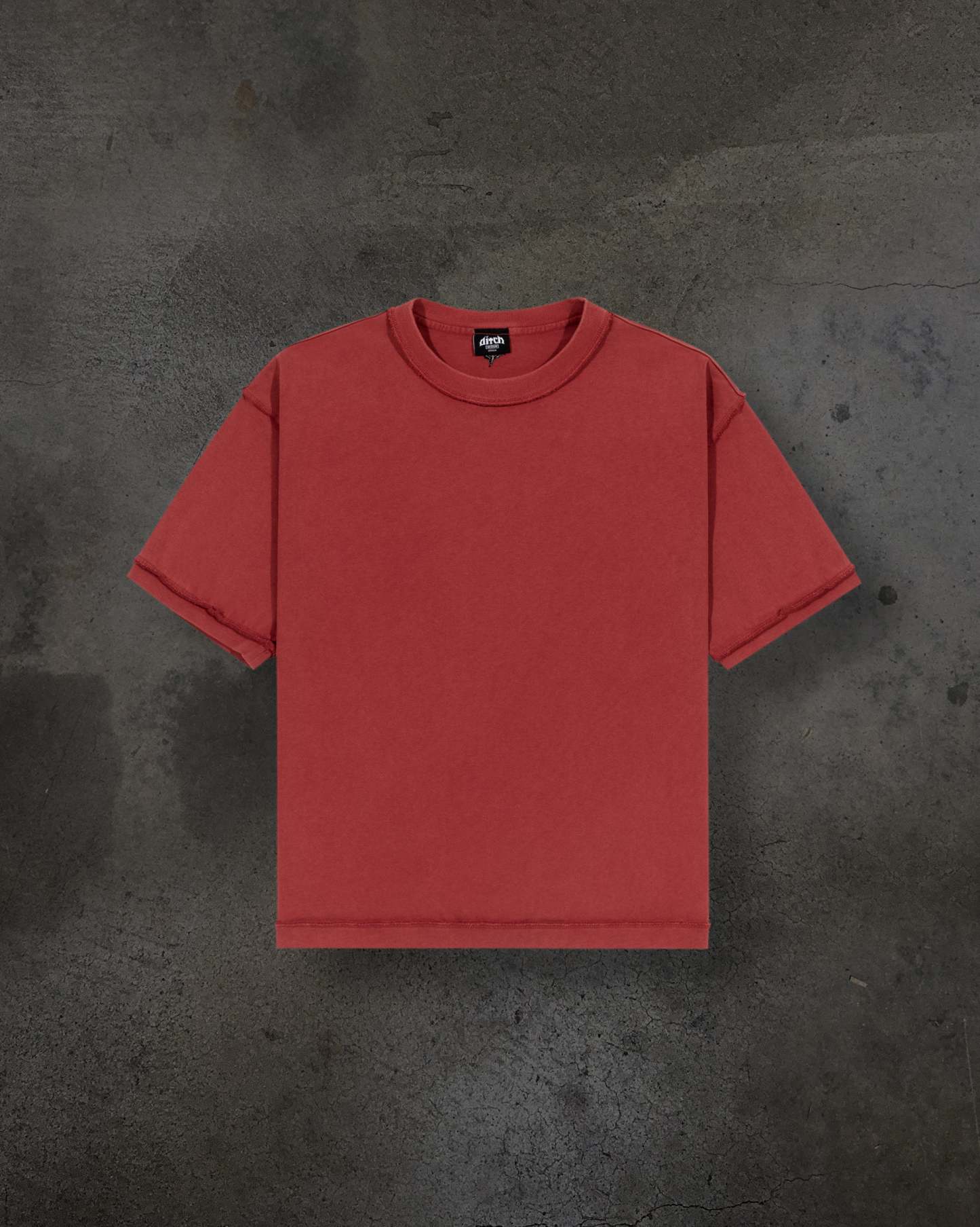 HEAVY BLANK TEE (CHERRY)-IYAMIUIO