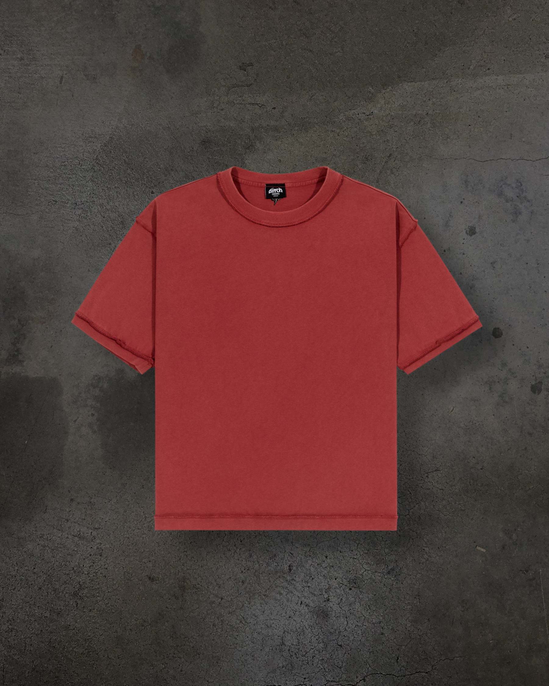 HEAVY BLANK TEE (CHERRY)-IYAMIUIO