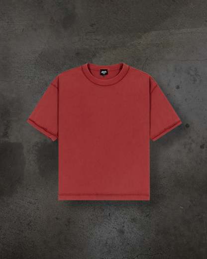 HEAVY BLANK TEE (CHERRY)-IYAMIUIO