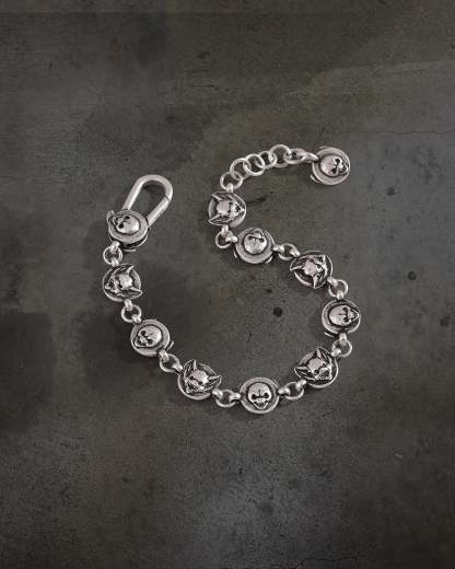 SILVER BAT/SKULL BRACELET-IYAMIUIO