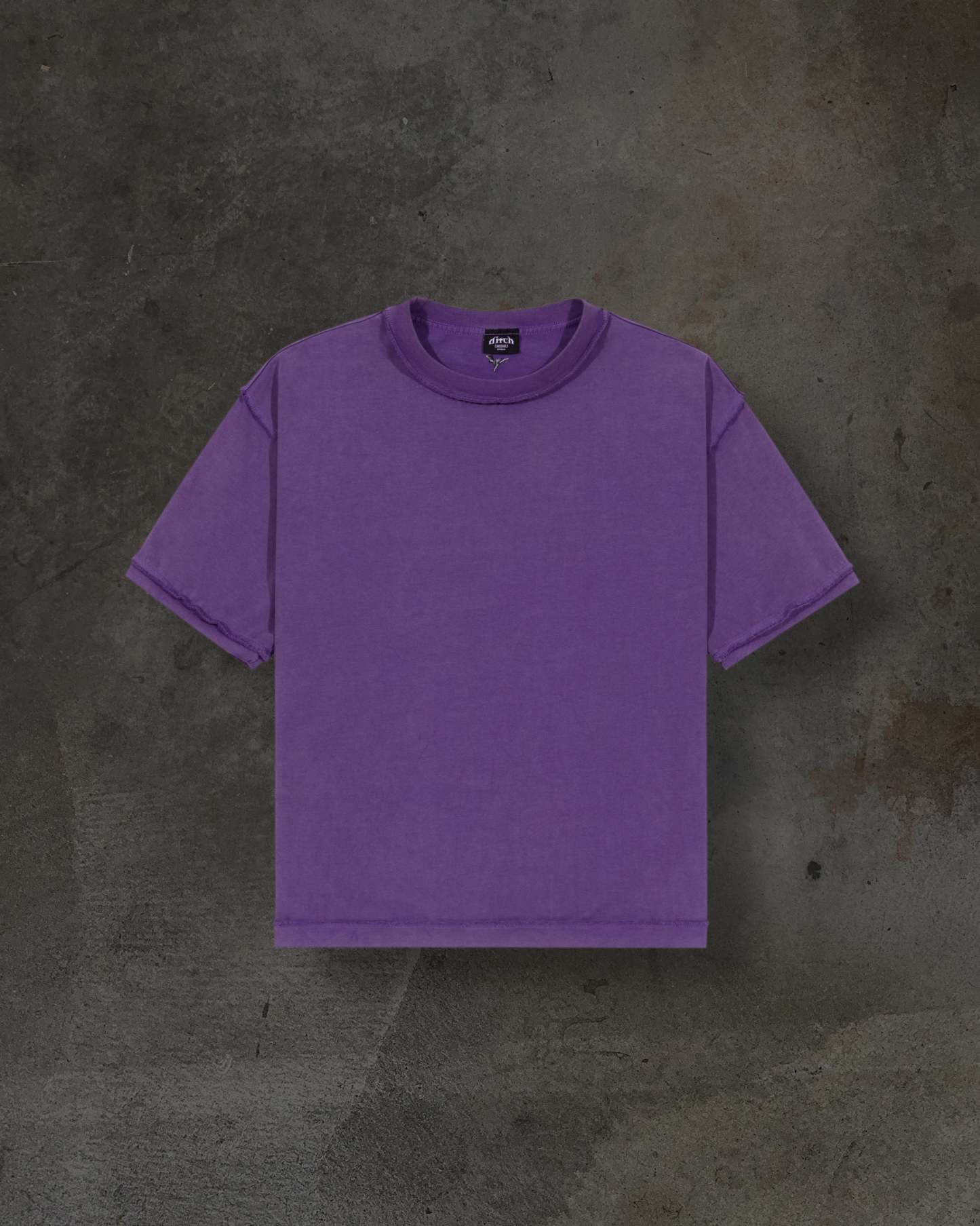 HEAVY BLANK TEE (PURPLE)-IYAMIUIO