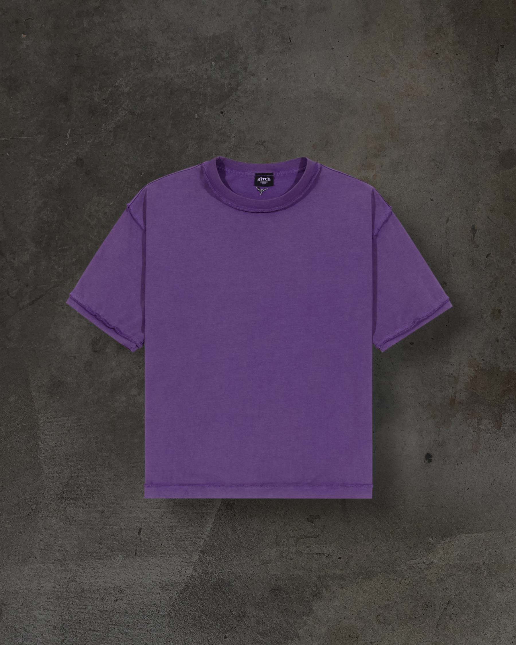 HEAVY BLANK TEE (PURPLE)-IYAMIUIO