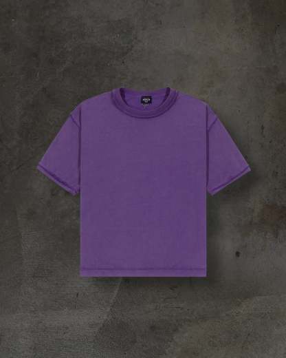HEAVY BLANK TEE (PURPLE)-IYAMIUIO