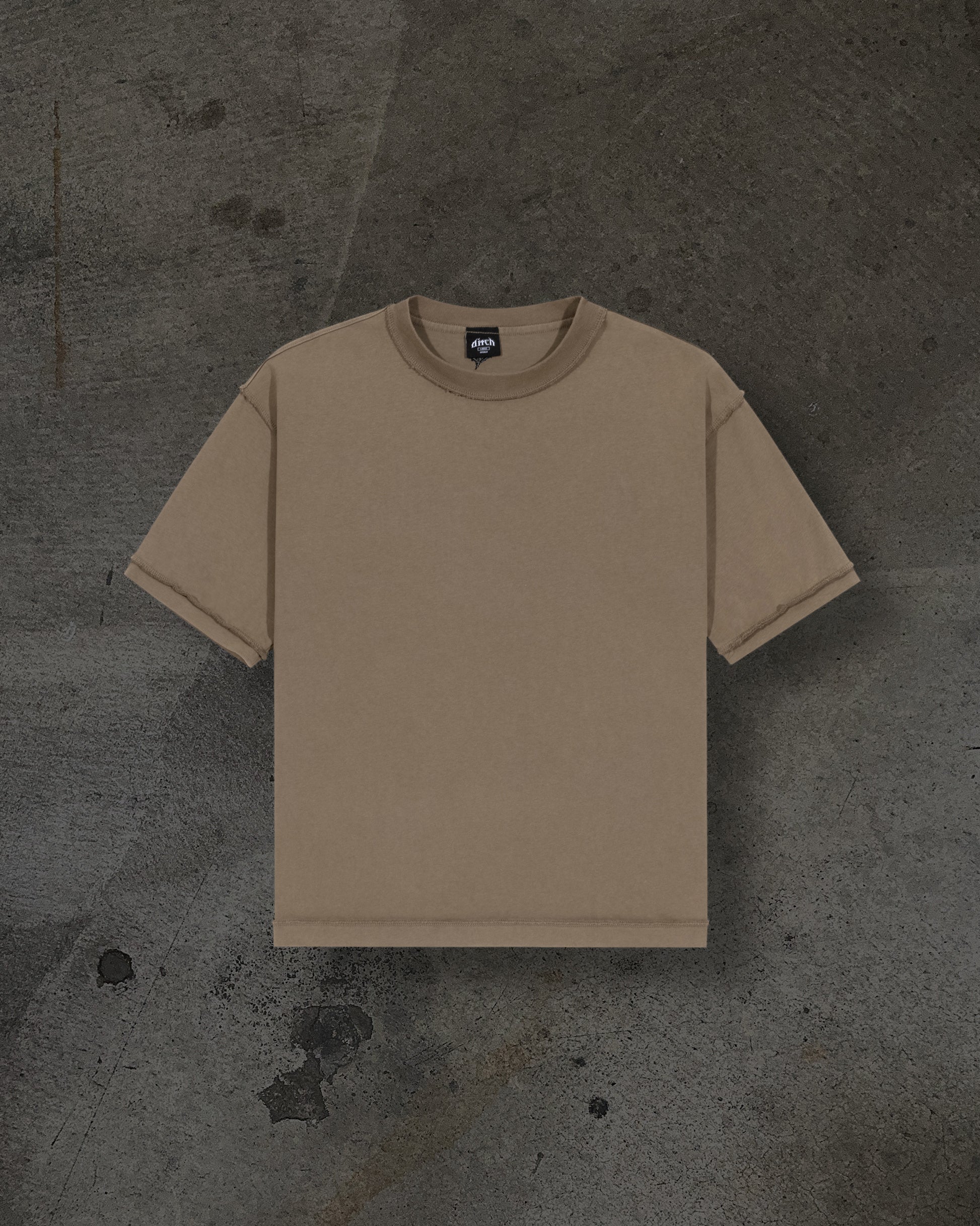 HEAVY BLANK TEE (CAMEL)-IYAMIUIO