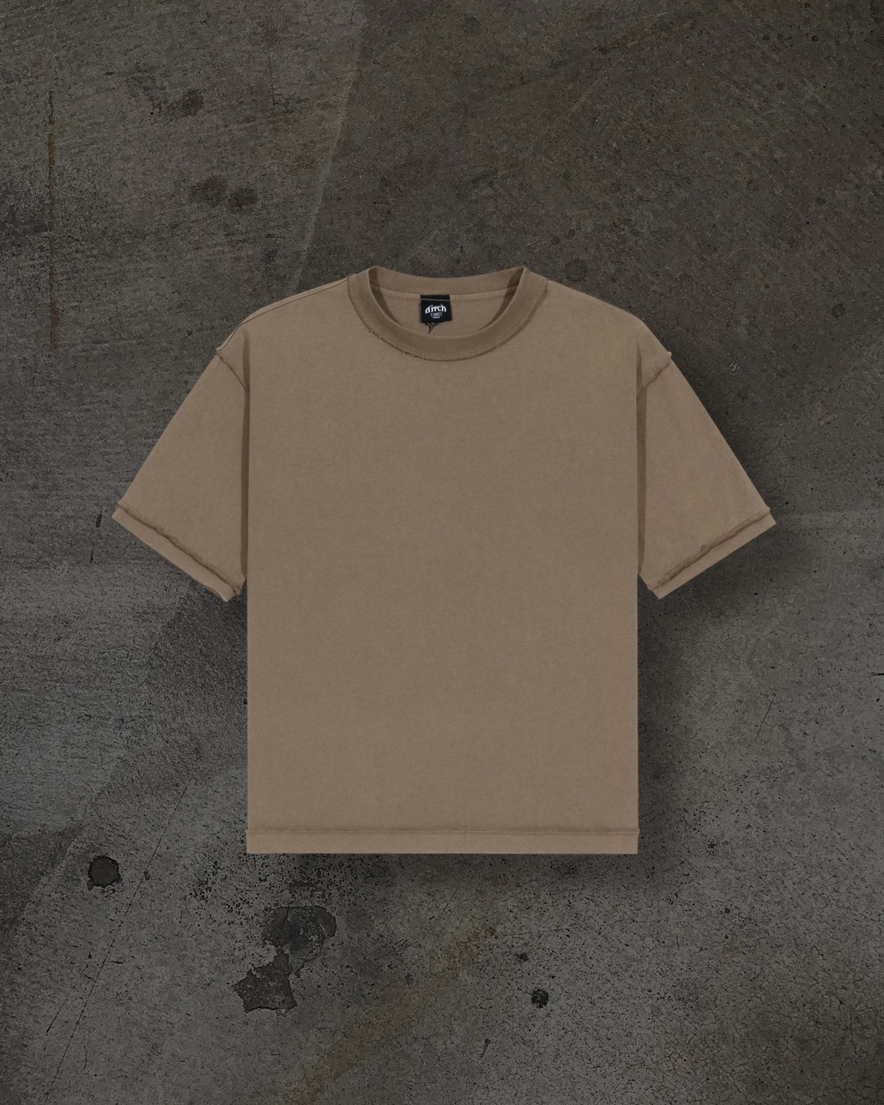 HEAVY BLANK TEE (CAMEL)-IYAMIUIO