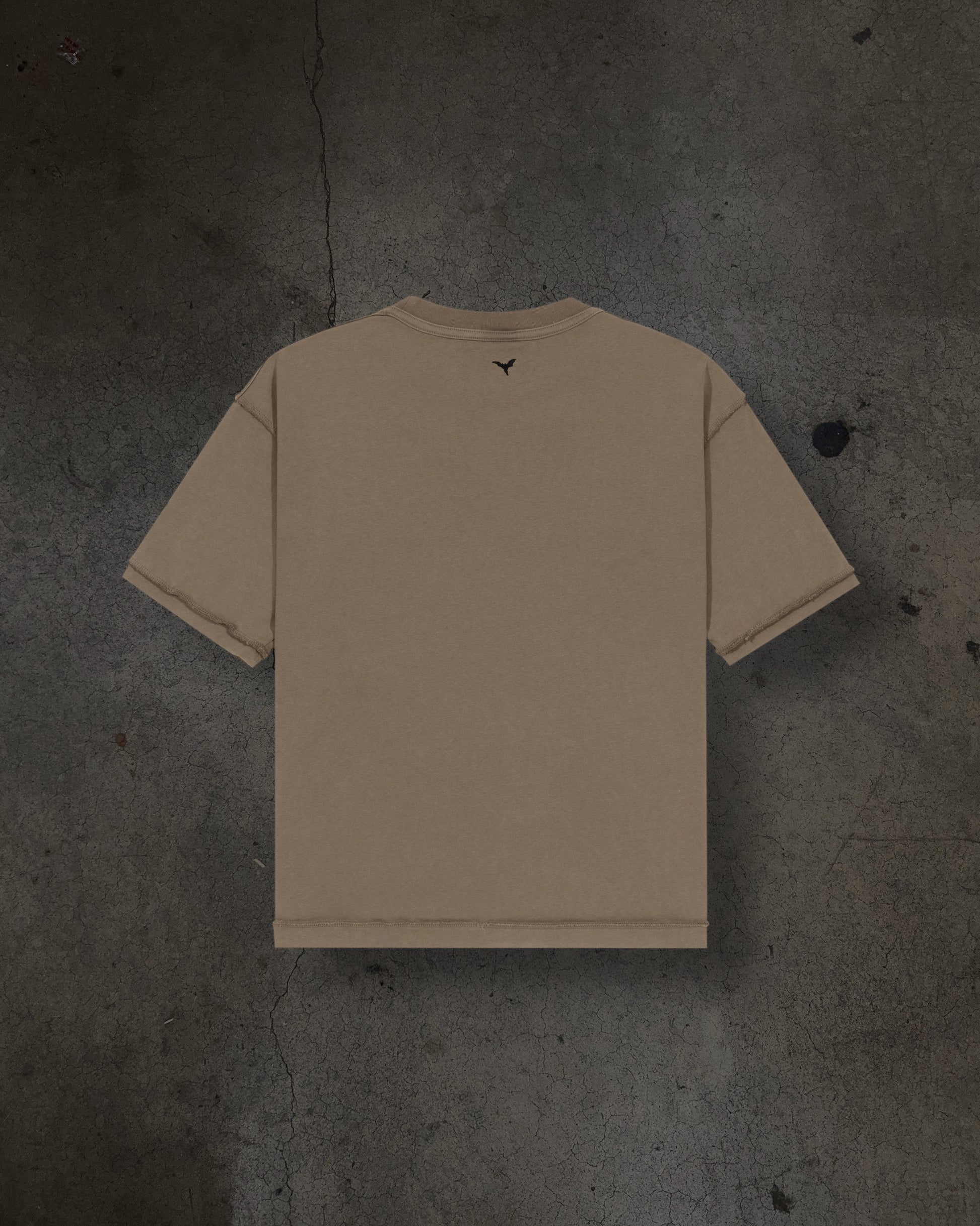 HEAVY BLANK TEE (CAMEL)-IYAMIUIO