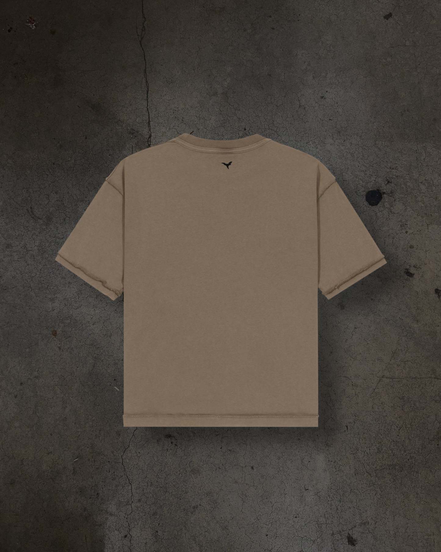 HEAVY BLANK TEE (CAMEL)-IYAMIUIO
