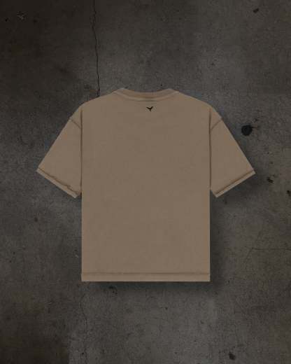 HEAVY BLANK TEE (CAMEL)-IYAMIUIO