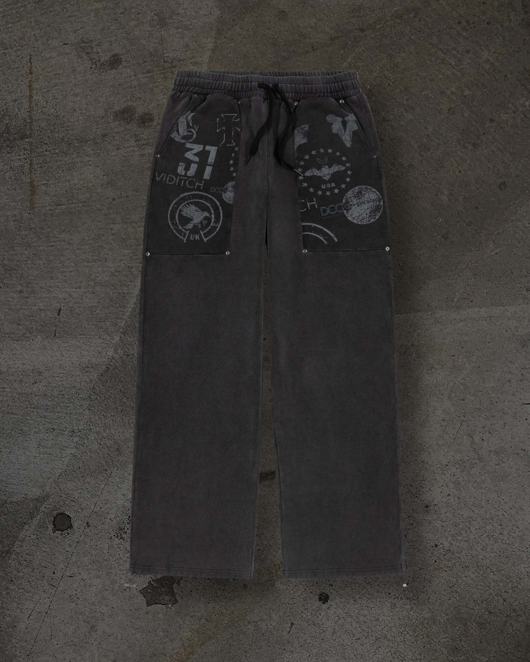 CORVIDITCH POCKET SWEATS (COAL)-IYAMIUIO