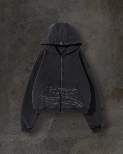 REVERSIBLE DITCH ZIPUP (COAL)-IYAMIUIO