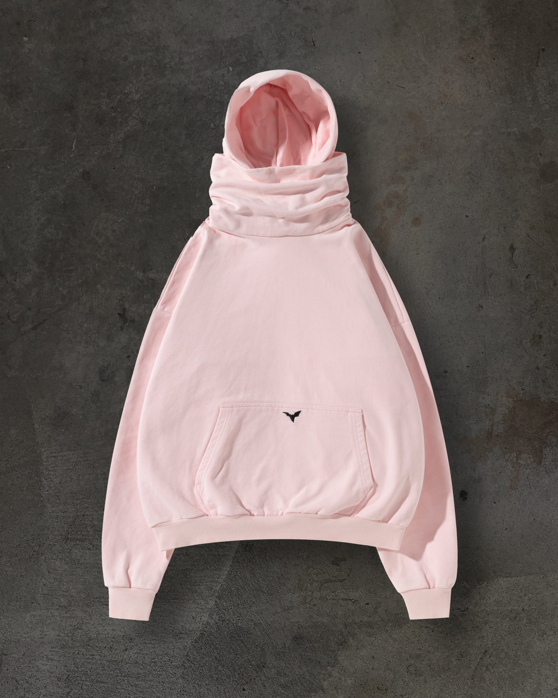 MASKED HOODIE (BABY PINK)-IYAMIUIO