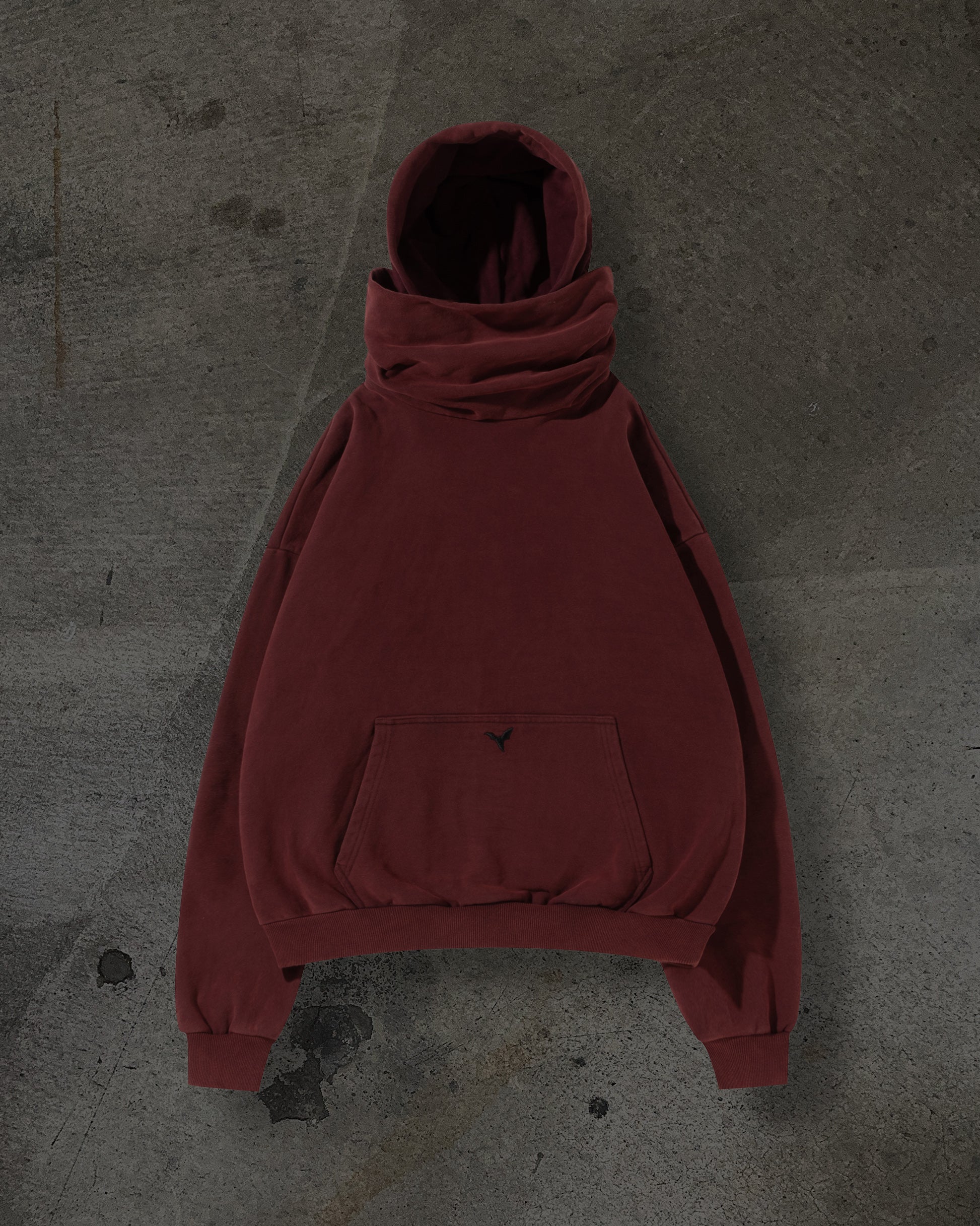 MASKED HOODIE (CRIMSON)-IYAMIUIO