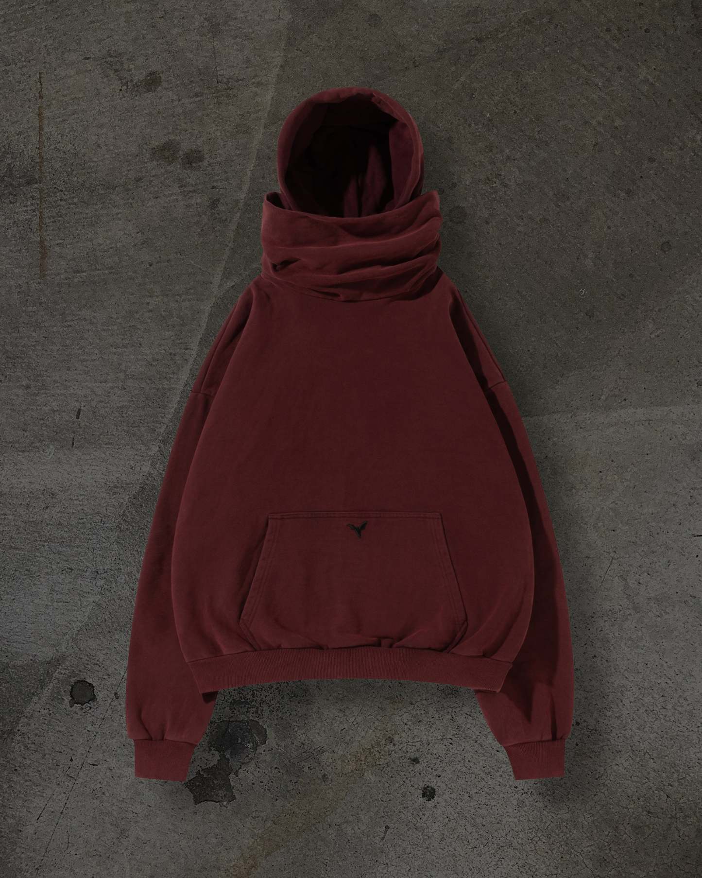 MASKED HOODIE (CRIMSON)-IYAMIUIO