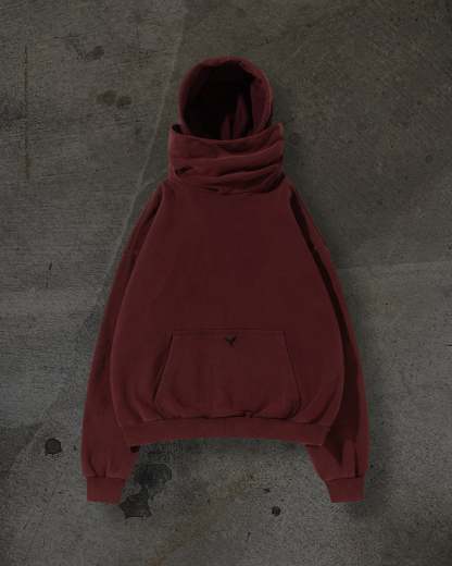 MASKED HOODIE (CRIMSON)-IYAMIUIO