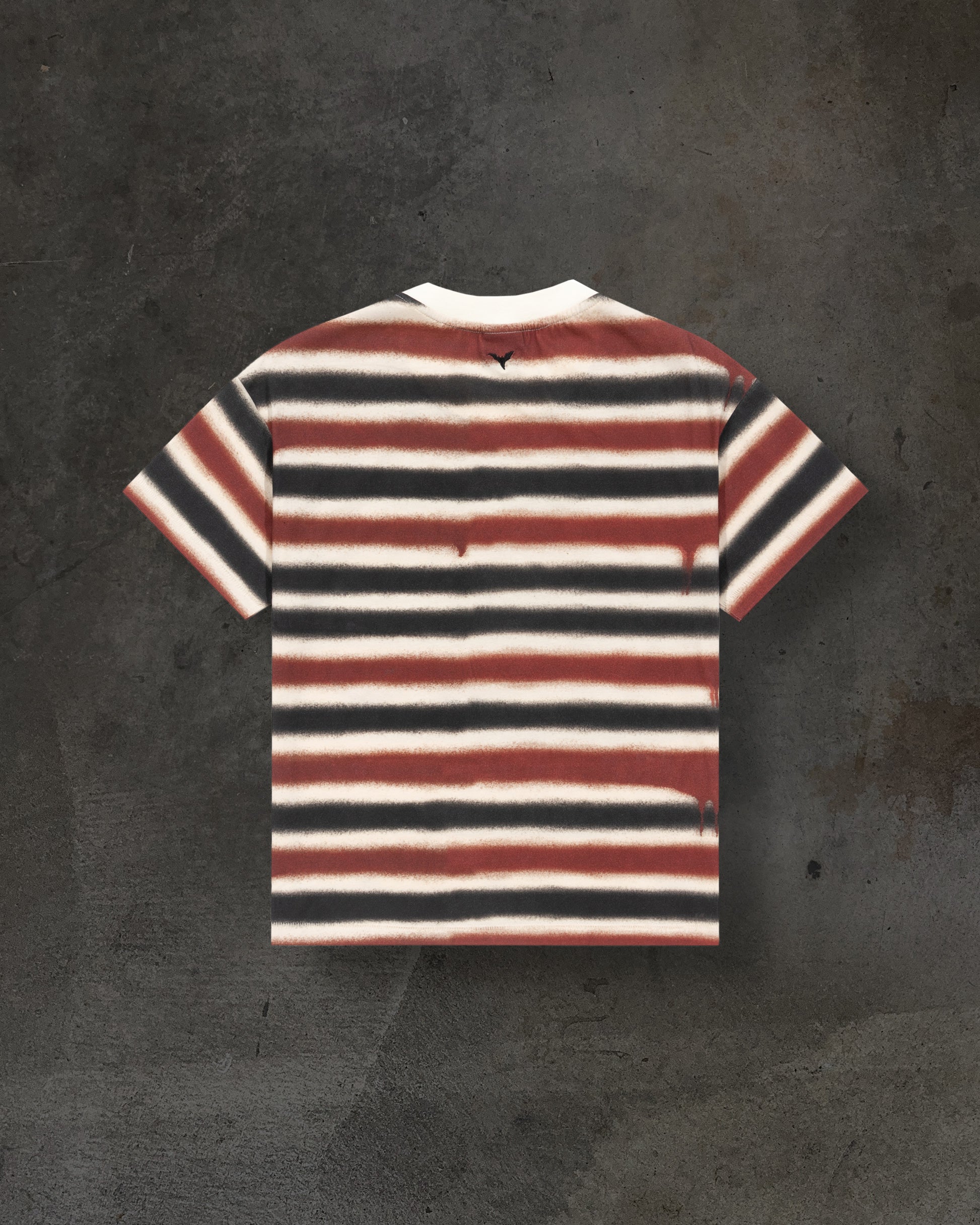 BLOODY STRIPED TEE (CREME)-IYAMIUIO