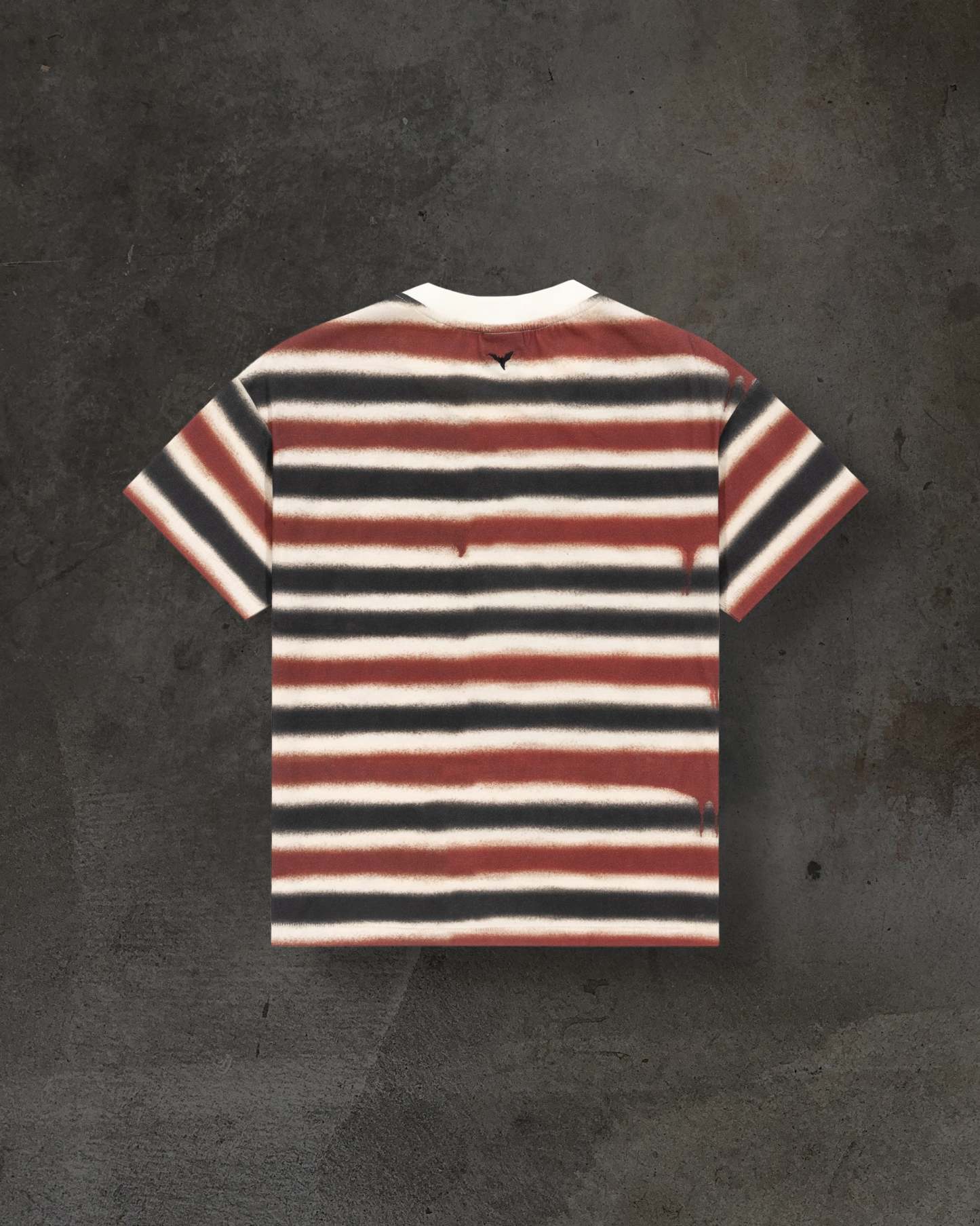 BLOODY STRIPED TEE (CREME)-IYAMIUIO