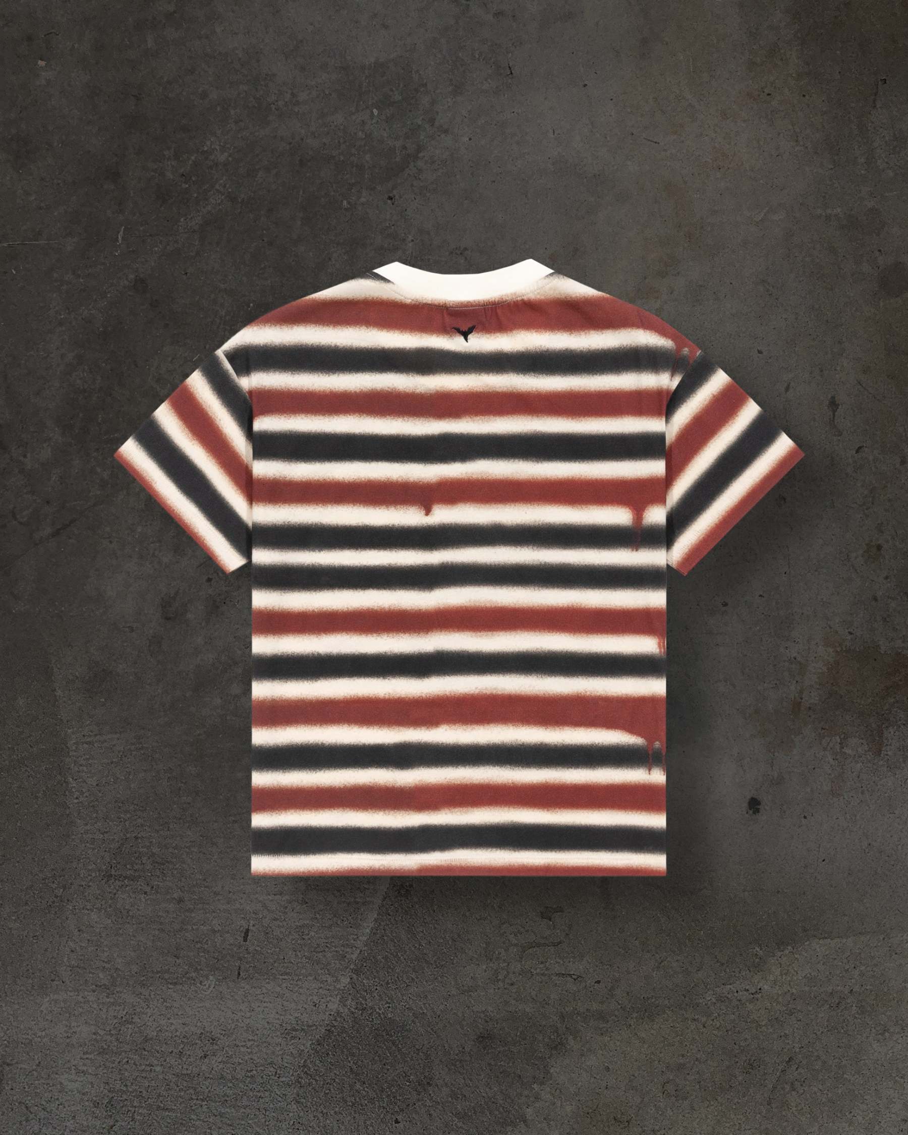 BLOODY STRIPED TEE (CREME)-IYAMIUIO